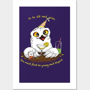 To be old and wise Owl Posters and Art